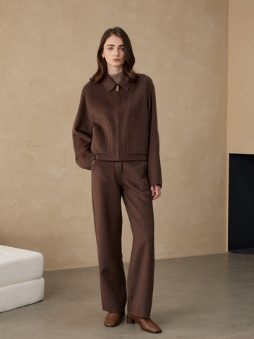 Lapel zip coat