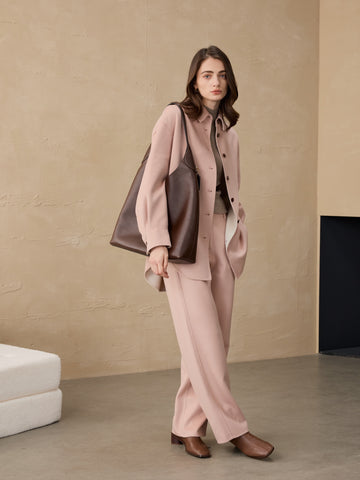 Mid-length Shirt-style Coat