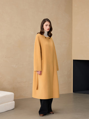 Round Neck Long Coat