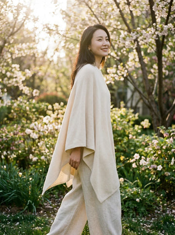 The Ultimate Spring Layer: Why a Cashmere Poncho is Your Best Transition Investment