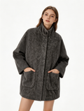 100% Cashmere Stand-Up Collar Mid-Length Coat | Premium Cashmere | Luxury Coat | CEID Fashion - Luxury Cashmere Outerwear by CEID - Image 3