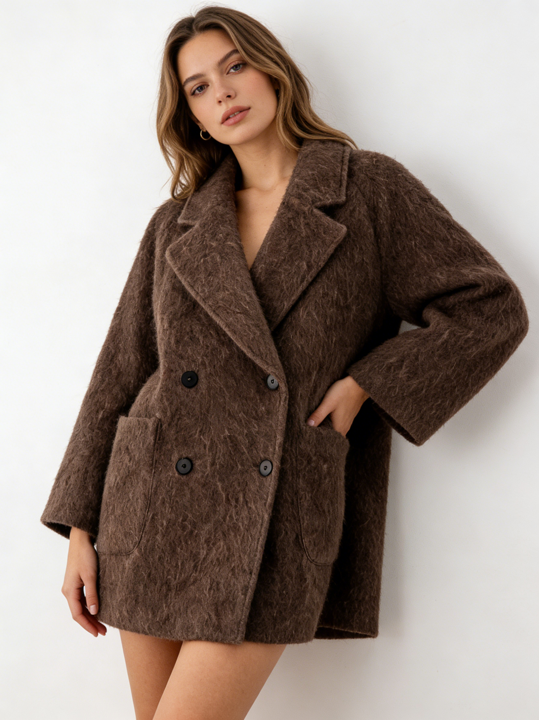 Double Breasted Suit Collar Short Coat | Luxury Coat | CEID Fashion - Luxury Wool Outerwear by CEID - Image 1