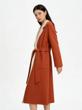 Two-Tone Cashmere Belted Wrap Coat | Premium Cashmere | Luxury Coat | CEID Fashion - Luxury Cashmere Outerwear by CEID - Image 10