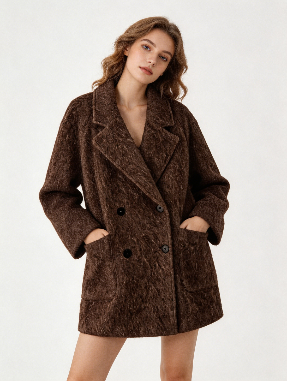 Premium 100% Cashmere Double Breasted Mid-Length Coat | Modern Outerwear | CEID Fashion - Luxury Cashmere Outerwear by CEID - Image 1