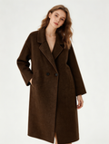 Suit Collar Long Wool Camel Hair Coat | Premium Wool | Luxury Coat | CEID Fashion - Luxury Wool Outerwear by CEID - Image 6