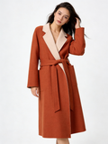 Two-Tone Cashmere Belted Wrap Coat | Premium Cashmere | Luxury Coat | CEID Fashion - Luxury Cashmere Outerwear by CEID - Image 2