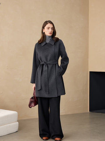 Short Double-Faced Tweed Multi-Wear Coat
