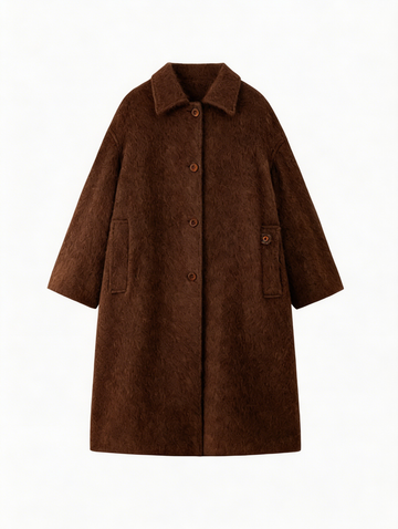 Luxury 100% Cashmere Lapel Single Breasted Long Coat | Elegant Outerwear | CEID Fashion - Luxury Cashmere Outerwear by CEID - Image 1