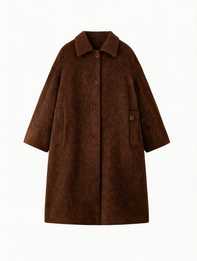 Luxury 100% Cashmere Lapel Single Breasted Long Coat | Elegant Outerwear | CEID Fashion - Luxury Cashmere Outerwear by CEID - Image 1