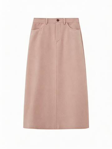 Wool Blend Draped Midi Skirt for Women | Premium Wool | CEID Fashion - Luxury Wool Outerwear by CEID - Image 1