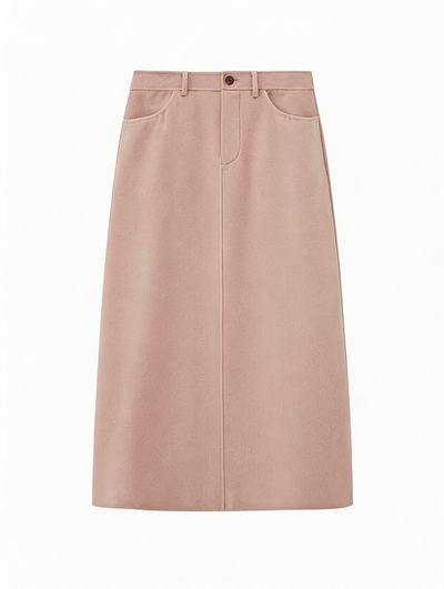 Wool Blend Draped Midi Skirt for Women | Premium Wool | CEID Fashion - Luxury Wool Outerwear by CEID - Image 1