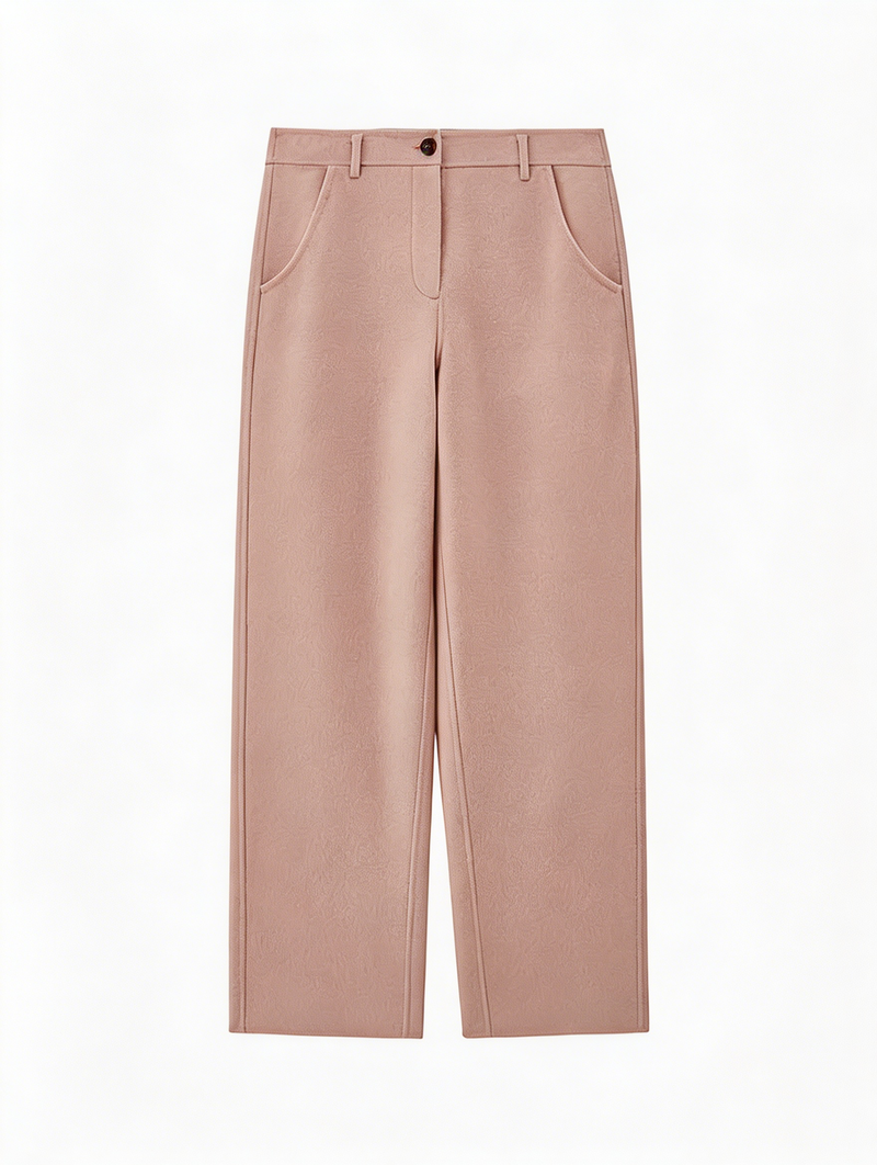Wool Blend High-Waisted Wide-Leg Trousers | Premium Wool | CEID Fashion