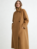 Luxury 100% Cashmere Hepburn Style Standing Collar Coat | Classic Elegant Outerwear | CEID Fashion - Luxury Cashmere Outerwear by CEID - Image 2