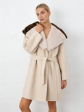 100% Cashmere Mid-Length Coat with Mink Collar | Luxury Winter Outerwear - Luxury Cashmere Outerwear by CEID - Image 2