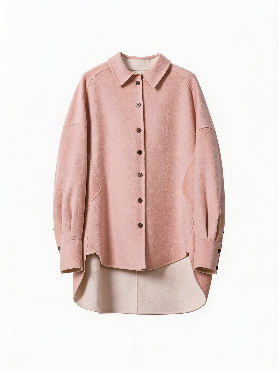 Wool Silk Blend Single-Breasted Collared Coat | Premium Wool | Luxury Coat | CEID Fashion - Luxury Wool Outerwear by CEID - Image 1
