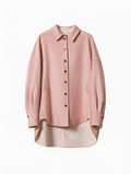 Wool Silk Blend Single-Breasted Collared Coat | Premium Wool | Luxury Coat | CEID Fashion - Luxury Wool Outerwear by CEID - Image 1