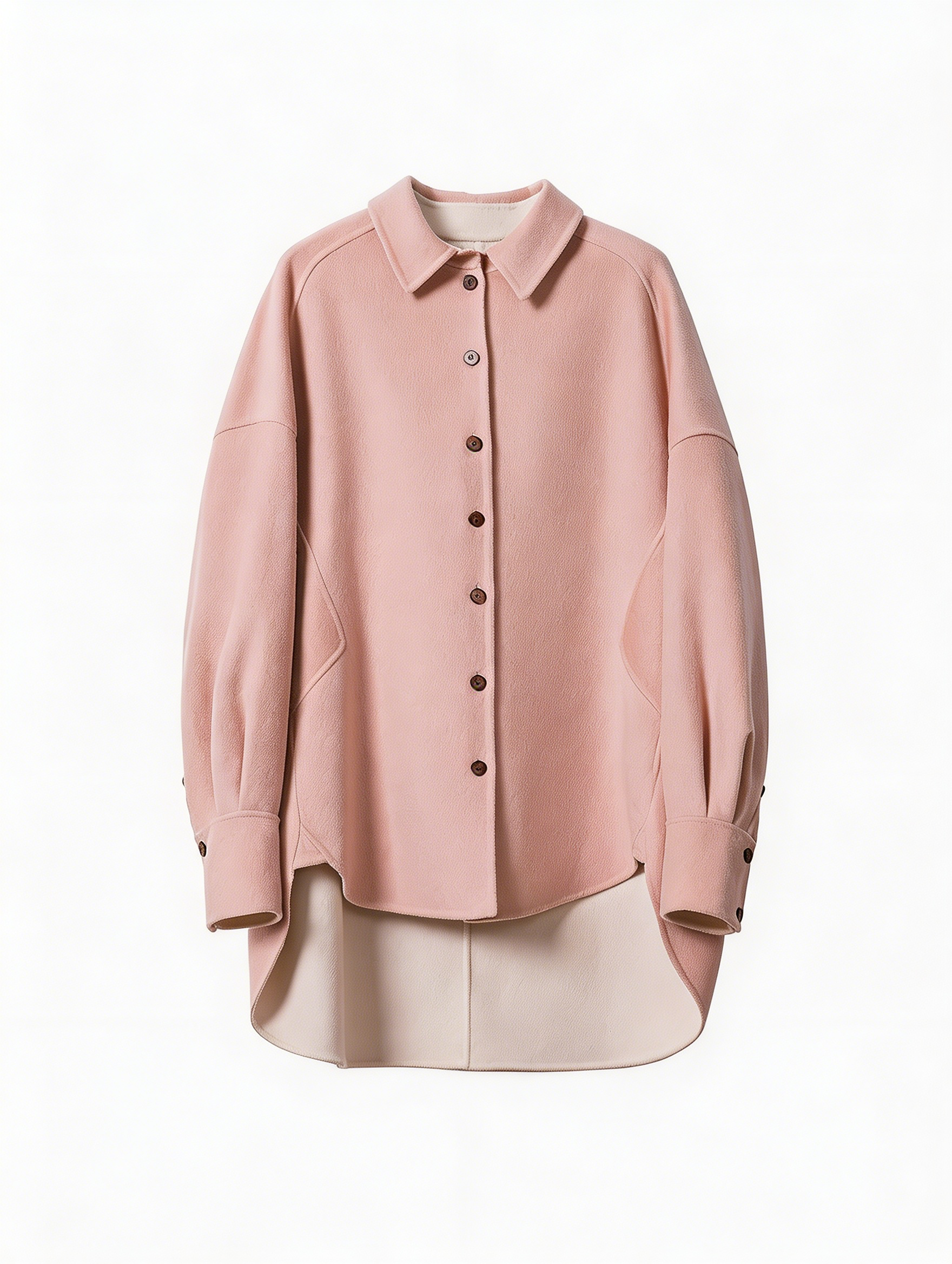 Wool Silk Blend Single-Breasted Collared Coat | Premium Wool | Luxury Coat | CEID Fashion - Luxury Wool Outerwear by CEID - Image 1