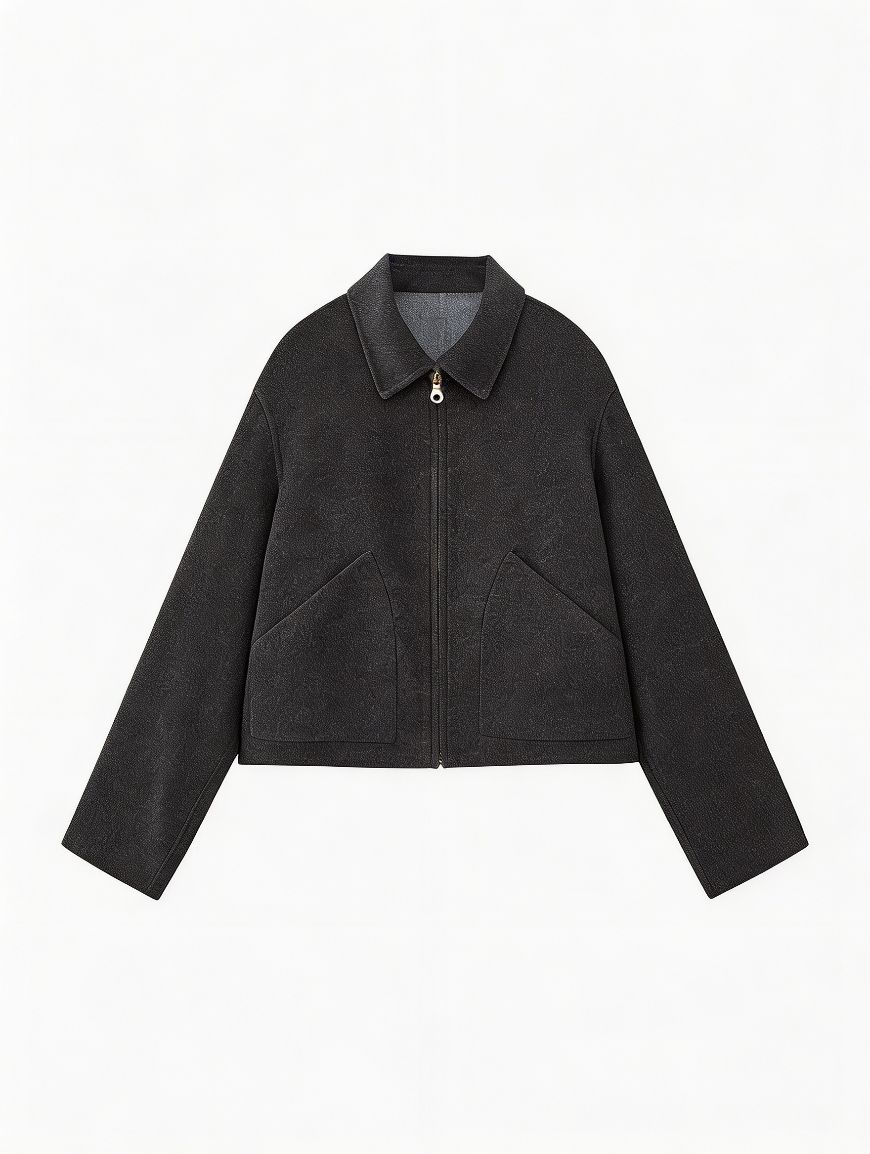 Wool Silk Blend Retro Cropped Coat | Premium Wool | Luxury Coat | CEID Fashion - Luxury Wool Outerwear by CEID - Image 1