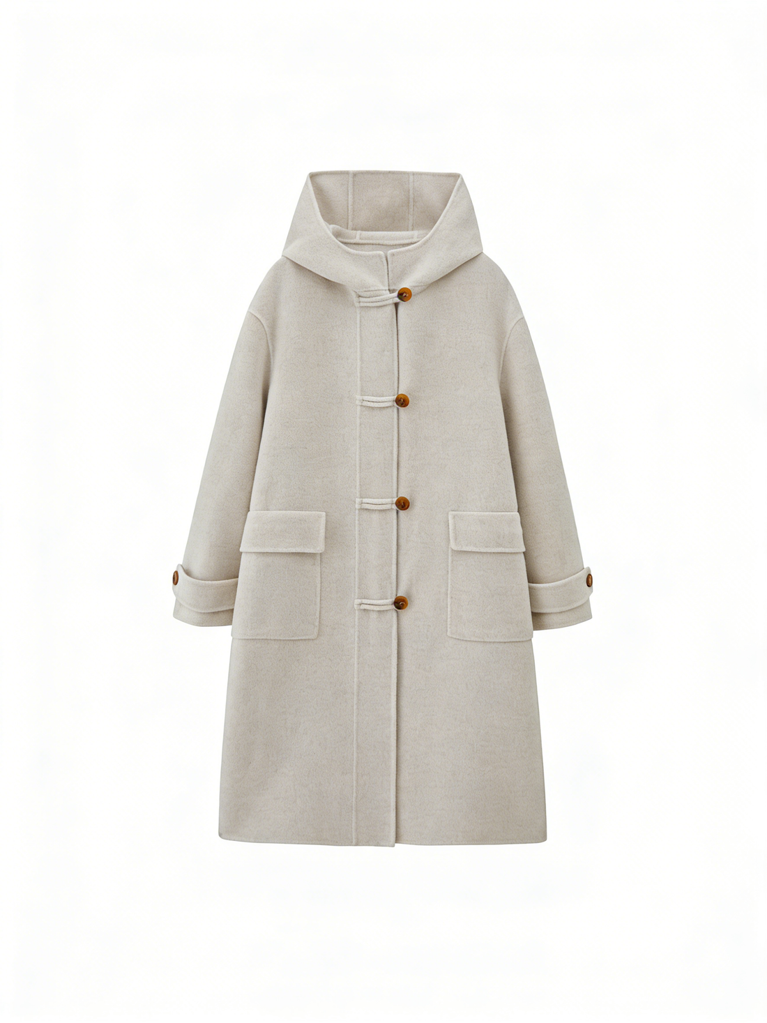 Single Breasted Hooded Long Wool Blend Coat | Premium Wool | Luxury Coat | CEID Fashion - Luxury Wool Outerwear by CEID - Image 1