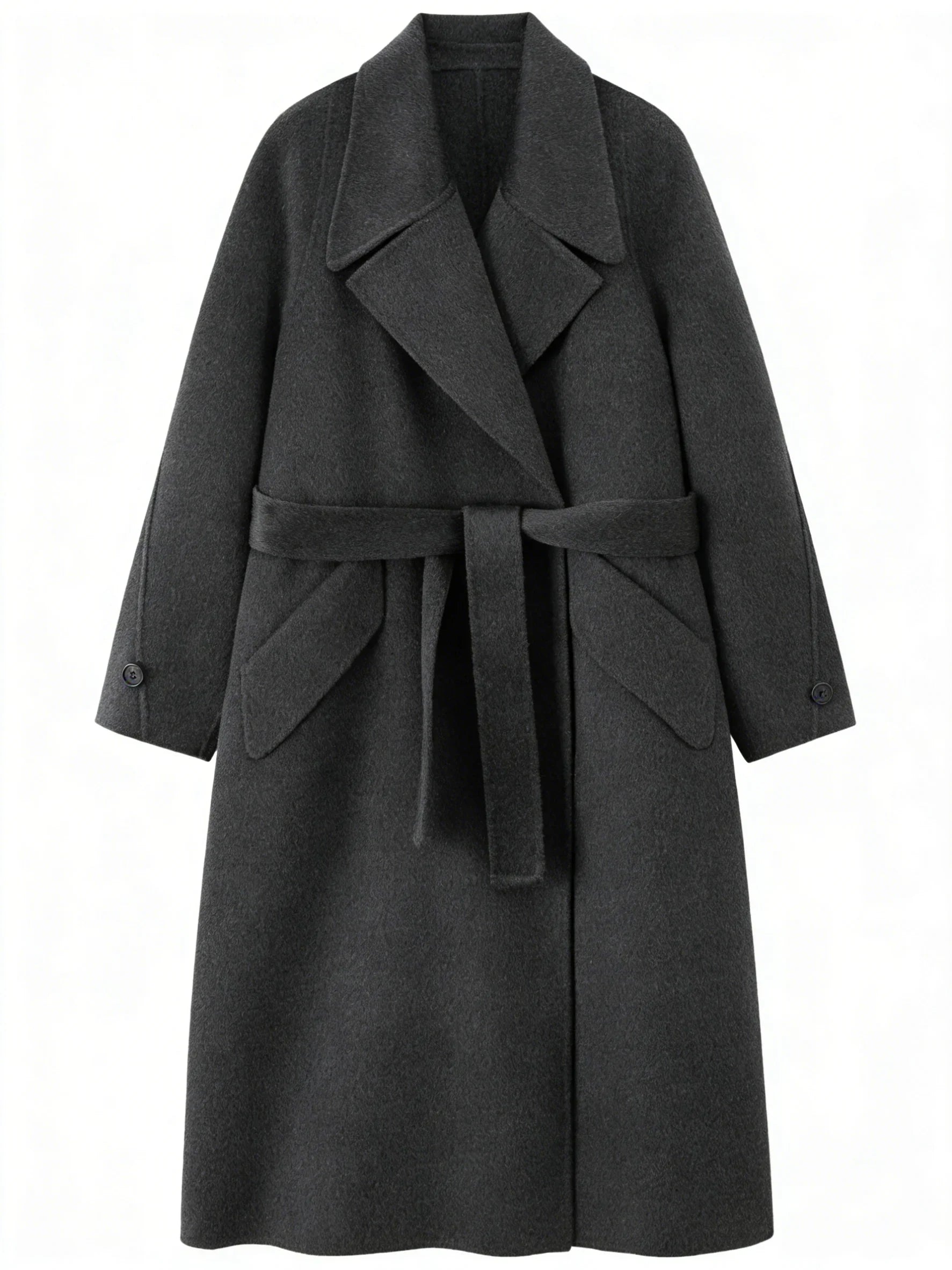 Suit Collar 100% Cashmere Long Coat | Premium Cashmere | Luxury Coat | CEID Fashion - Luxury Cashmere Outerwear by CEID - Image 1