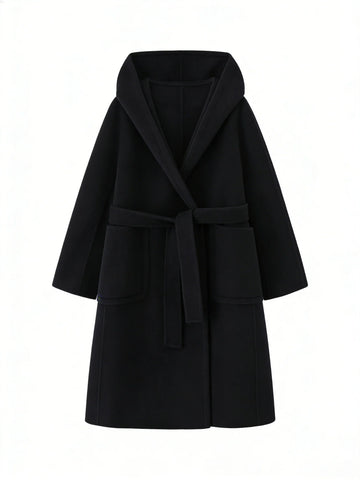 Premium 100% Cashmere Hooded Short Coat with Drawstring | Casual Outerwear | CEID Fashion - Luxury Cashmere Outerwear by CEID - Image 1