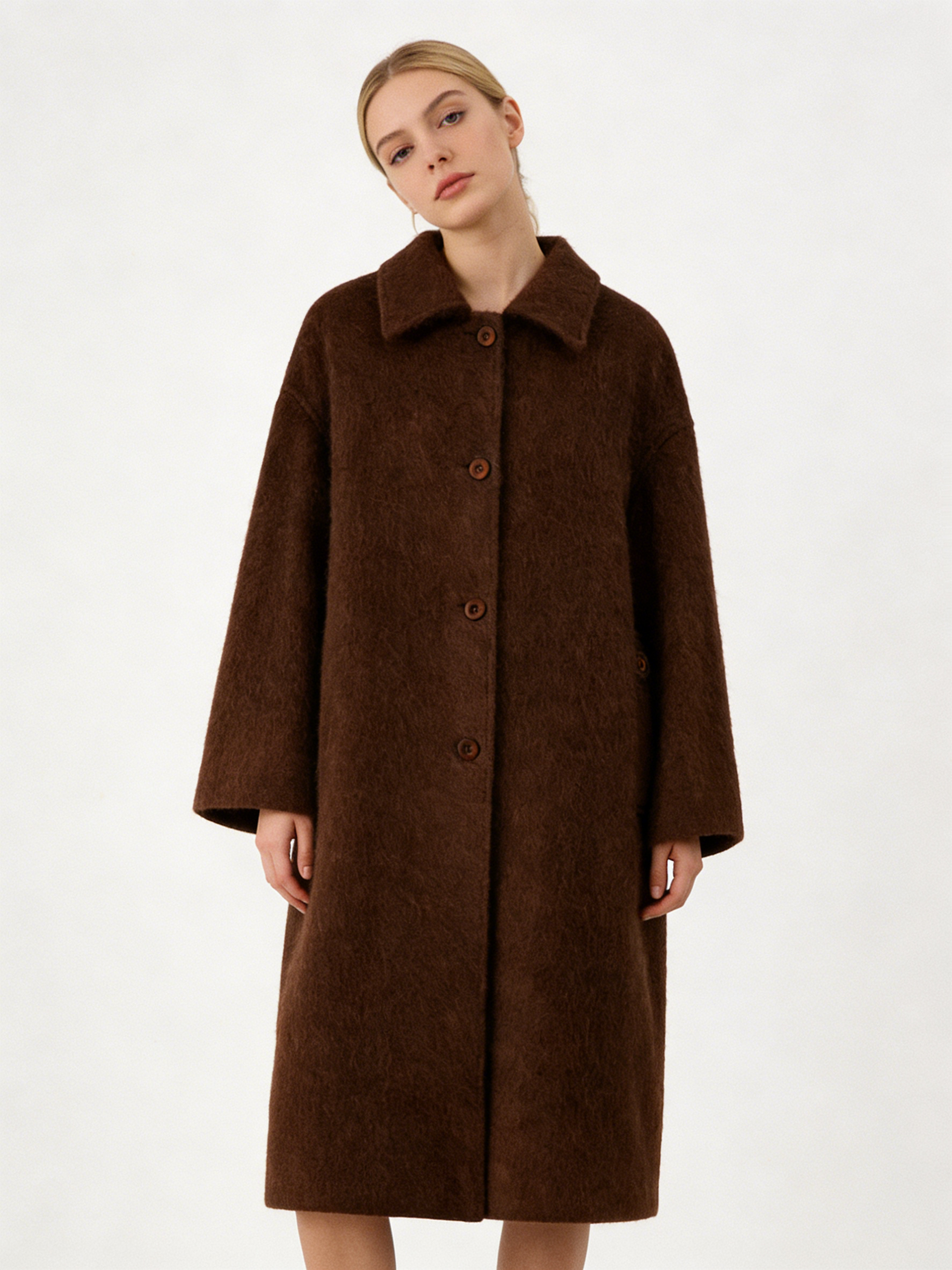 Luxury 100% Cashmere Lapel Single Breasted Long Coat | Elegant Outerwear | CEID Fashion - Luxury Cashmere Outerwear by CEID - Image 8
