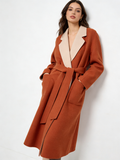 Two-Tone Cashmere Belted Wrap Coat | Premium Cashmere | Luxury Coat | CEID Fashion - Luxury Cashmere Outerwear by CEID - Image 5