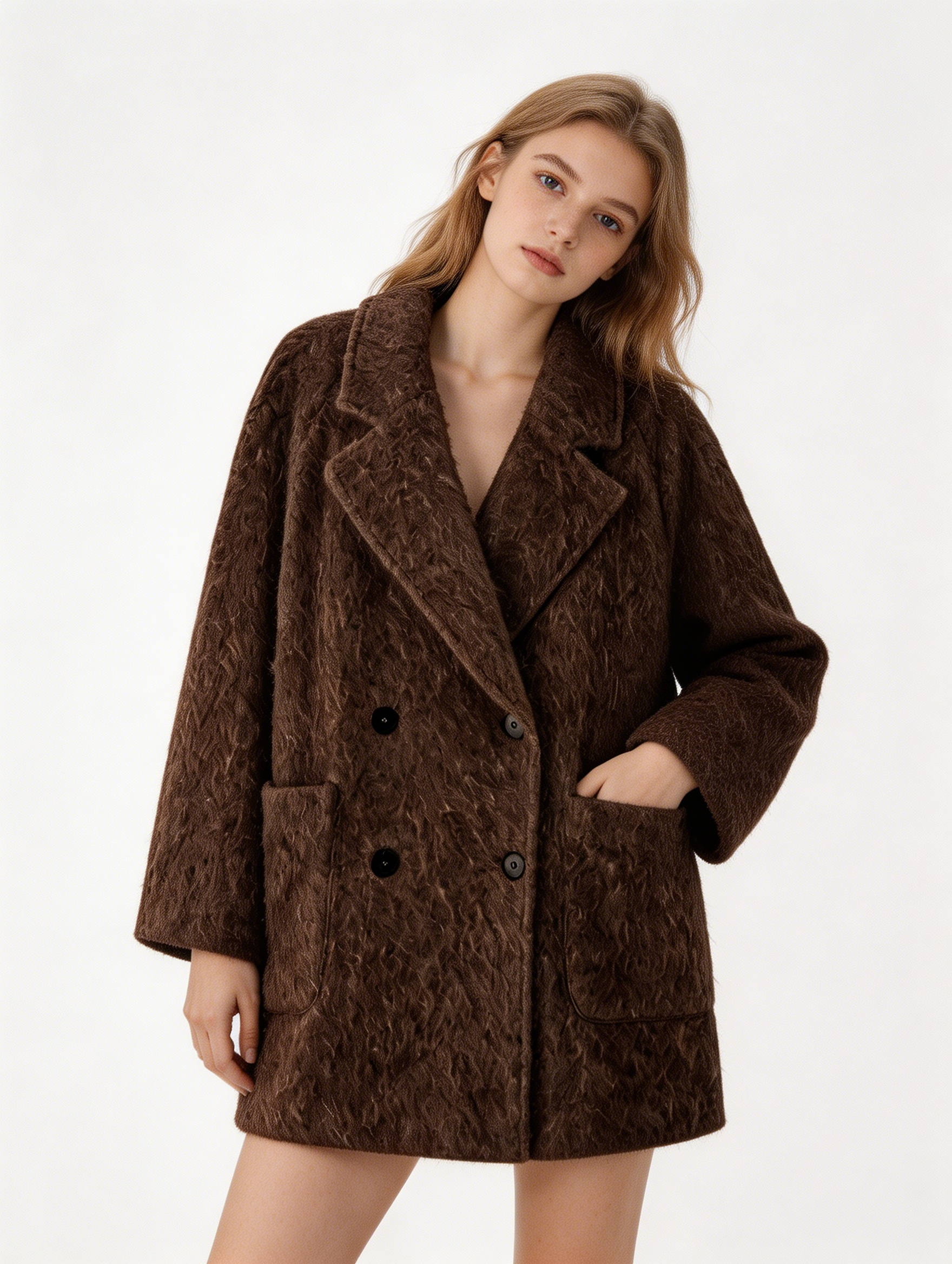 Premium 100% Cashmere Double Breasted Mid-Length Coat | Modern Outerwear | CEID Fashion - Luxury Cashmere Outerwear by CEID - Image 12
