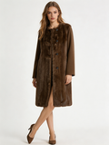 Round Neck Long Mink Cashmere Coat | Premium Cashmere | Luxury Coat | CEID Fashion - Luxury Cashmere Outerwear by CEID - Image 7