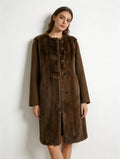 Round Neck Long Mink Cashmere Coat | Premium Cashmere | Luxury Coat | CEID Fashion - Luxury Cashmere Outerwear by CEID - Image 3