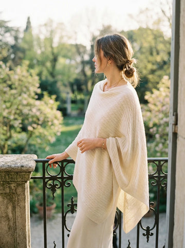 14.5μm Pure Baby Cashmere Shawl Wrap | Technical Feather-Light Series