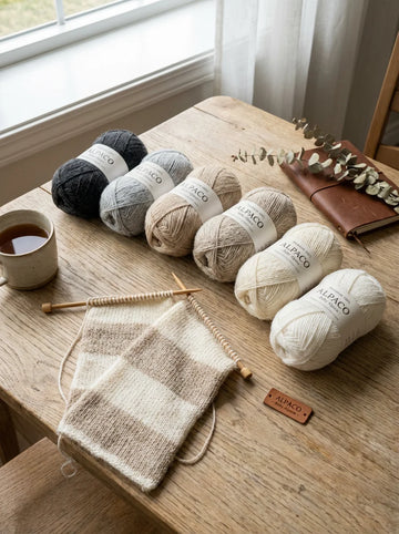 14.5μm Baby Alpaca Technical Yarn | Ultra-Fine Knitting Wool (6 Skeins)