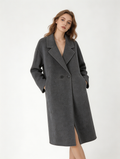 Suit Collar Long Wool Camel Hair Blend Coat | Premium Wool | Luxury Coat | CEID Fashion - Luxury Wool Outerwear by CEID - Image 6