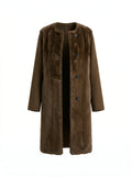 Round Neck Long Mink Cashmere Coat | Premium Cashmere | Luxury Coat | CEID Fashion - Luxury Cashmere Outerwear by CEID - Image 1